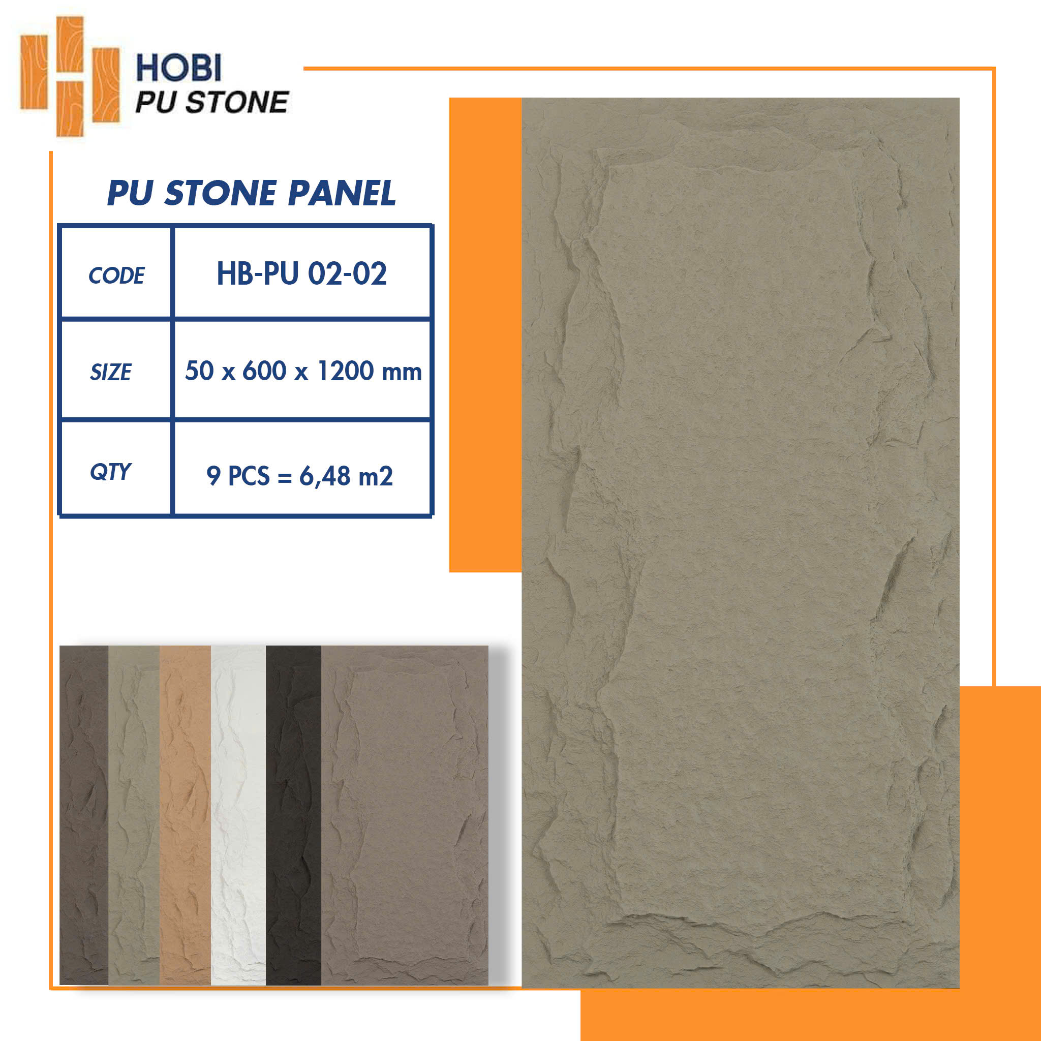 Tấm ốp PU giả đá HP PU 02-02